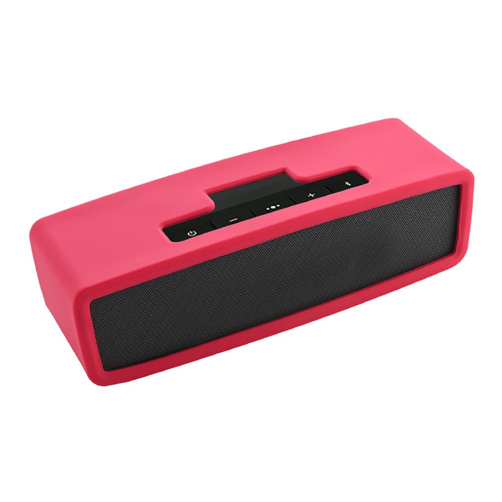 För bose sound link mini i/ii trådlös bluetooth-högtalare silikonskyddsfodral stötdämpande fallskyddshöljetillbehör: Röd