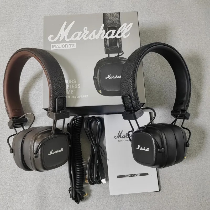 Major IV 4 Bluetooth-hoofdtelefoon Diepe bas/Ergonomisch /80+ uur speeltijd Oortelefoon Opvouwbare draadloze sportheadset: Black