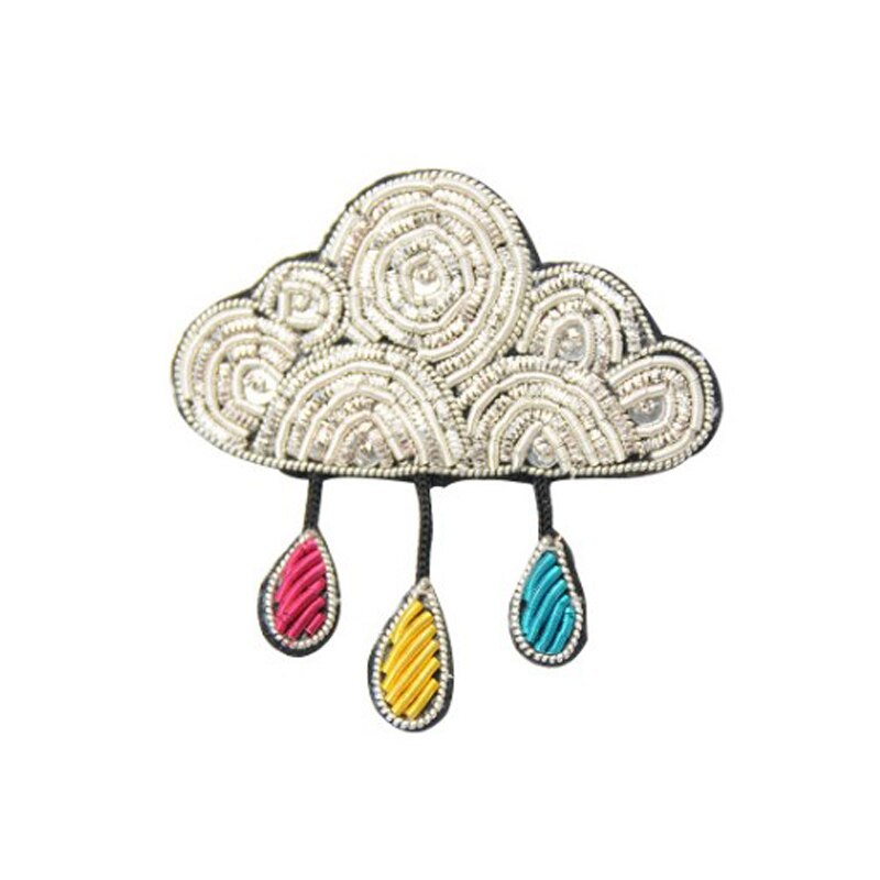 Kreatywny rękojeść ręczny jedwabny znaczek kolorowe chmury mała broszka żeńnarty temperament dziki stanik ozdoba wysokiej klasy akcesoria