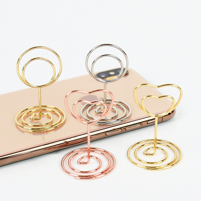 Metal Place Card Holders Photo Clip Stands Wedding Table Number Name Sign Stand for Wedding Birthday Party Home Decoration 10pc