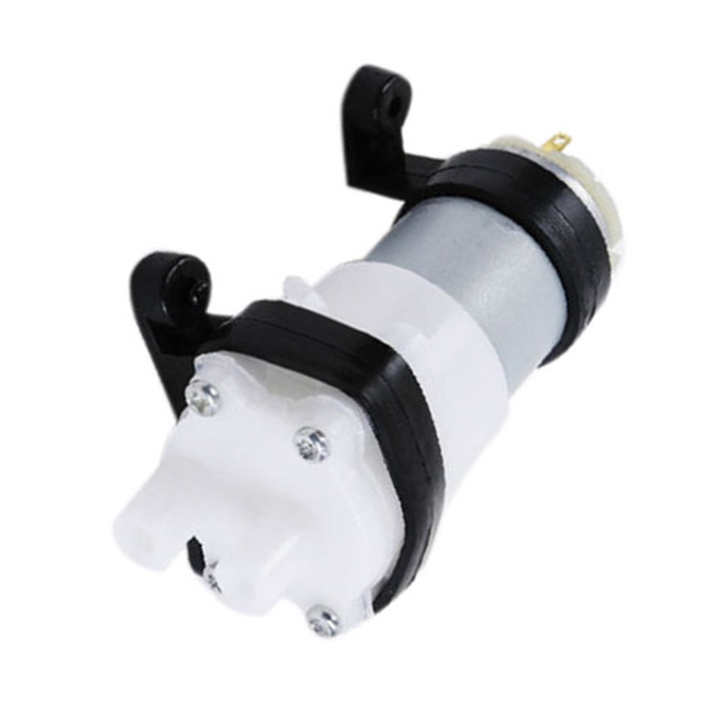 DC6-12V Diaphragm Pump Multifunction 385 Water Pump with Bracket Aquarium Pump Motor for Car Scrub Grain Oil Mini Pump