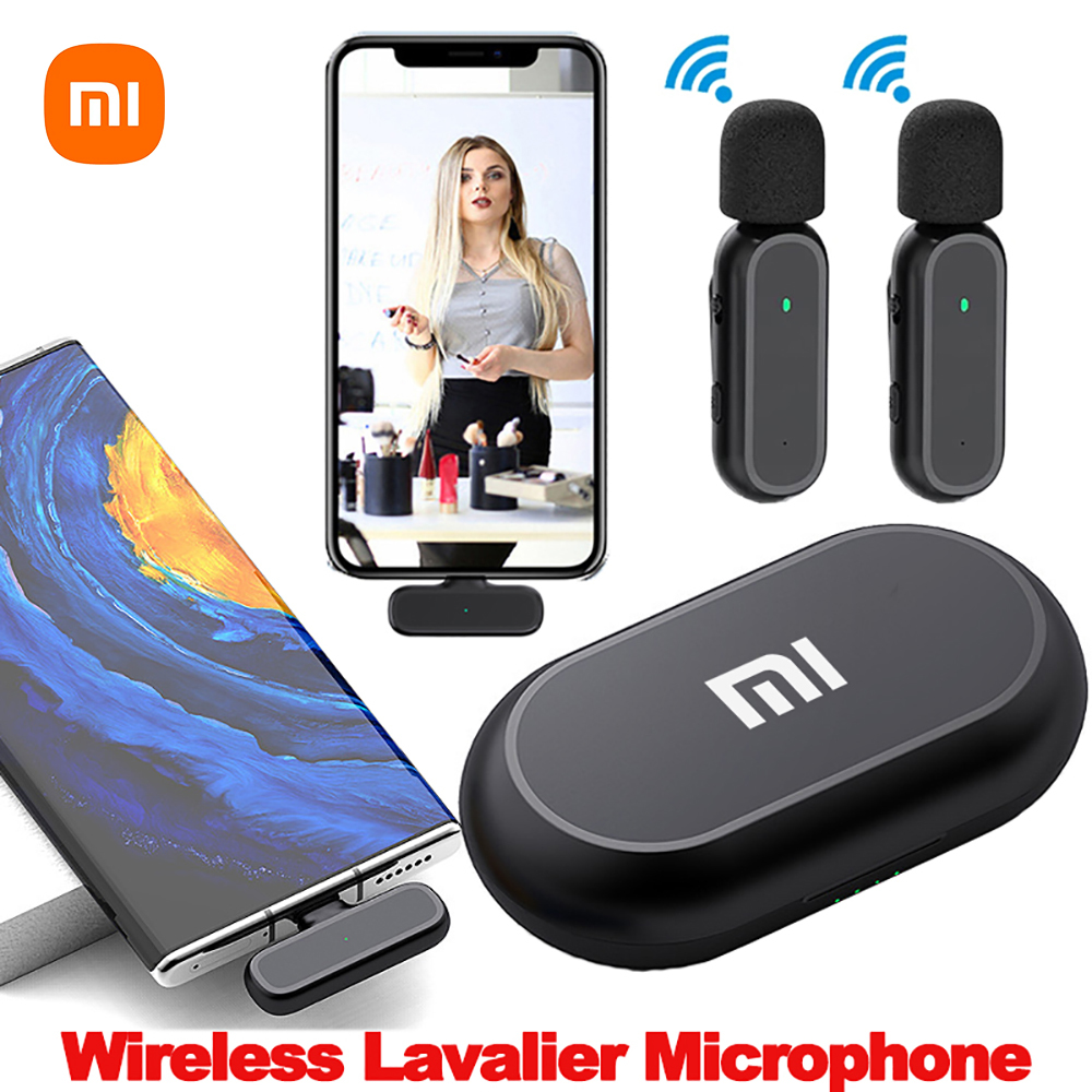 Xiaomi Mijia-micrófono inalámbrico con Radio HD en vivo, cancelación de ruido, micrófono Dual de 20 metros para teléfono móvil, grabación de vídeo corta Tiktok