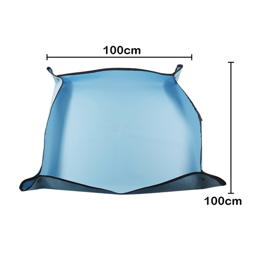 Tapete de jardín impermeable, cojín que cambia el suelo, esterilla gruesa de tela Oxford, arcilla bonsái, maceta, protección de plantas: Blue 100x100cm