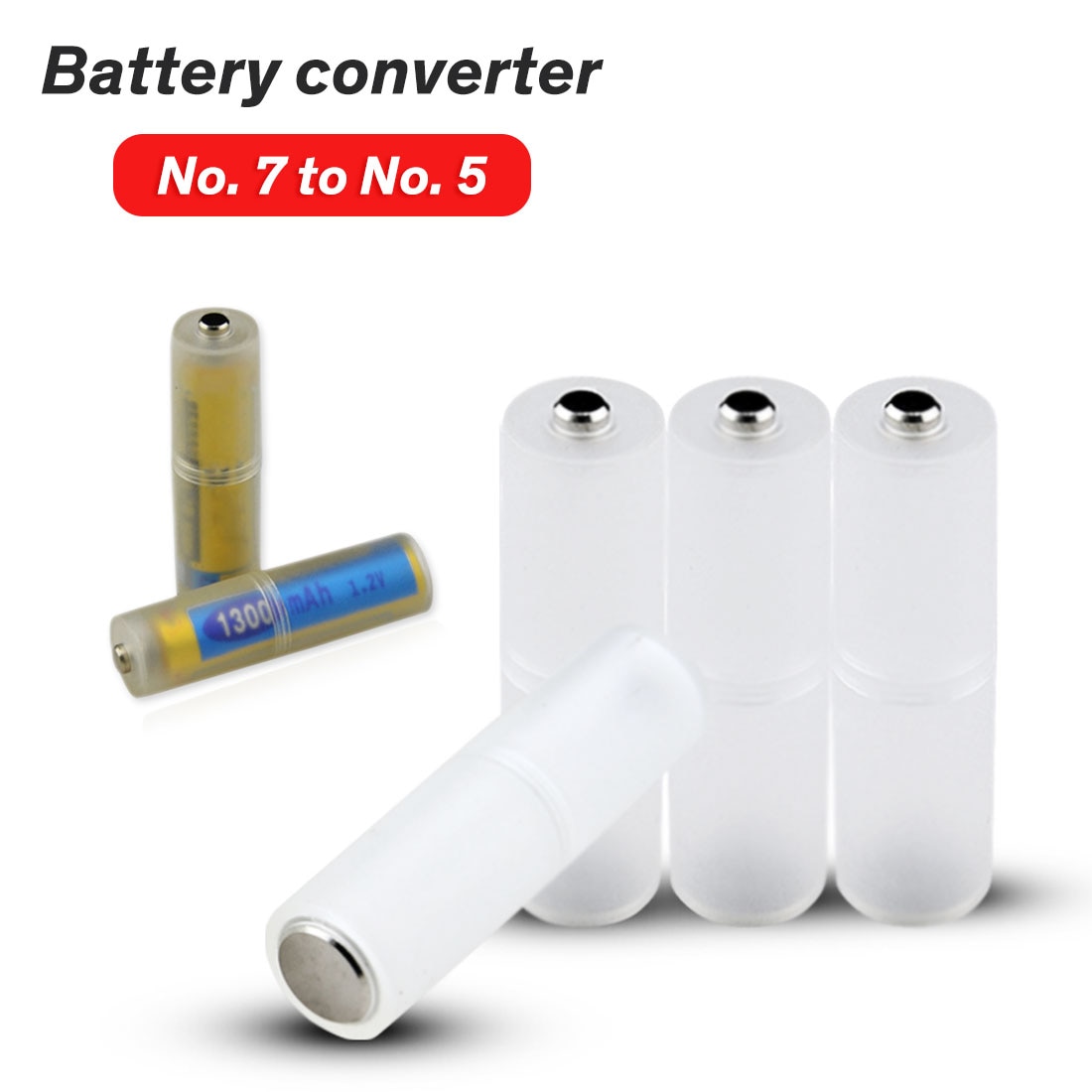 4 Stuks Aaa Naar Aa Size Cell Batterij Box Converter Adapter Batterijen Houder Transparant Plastic Case Switcher Voor Aaa Naar aa Batterij
