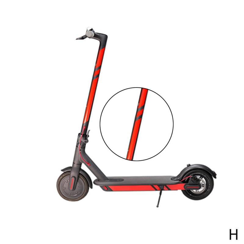 Reflekterende styling klistremerker sikkerhets rullebrett advarsel stripe elektrisk scooter deler til xiaomi mijia  m365 scooter reflekterende: H
