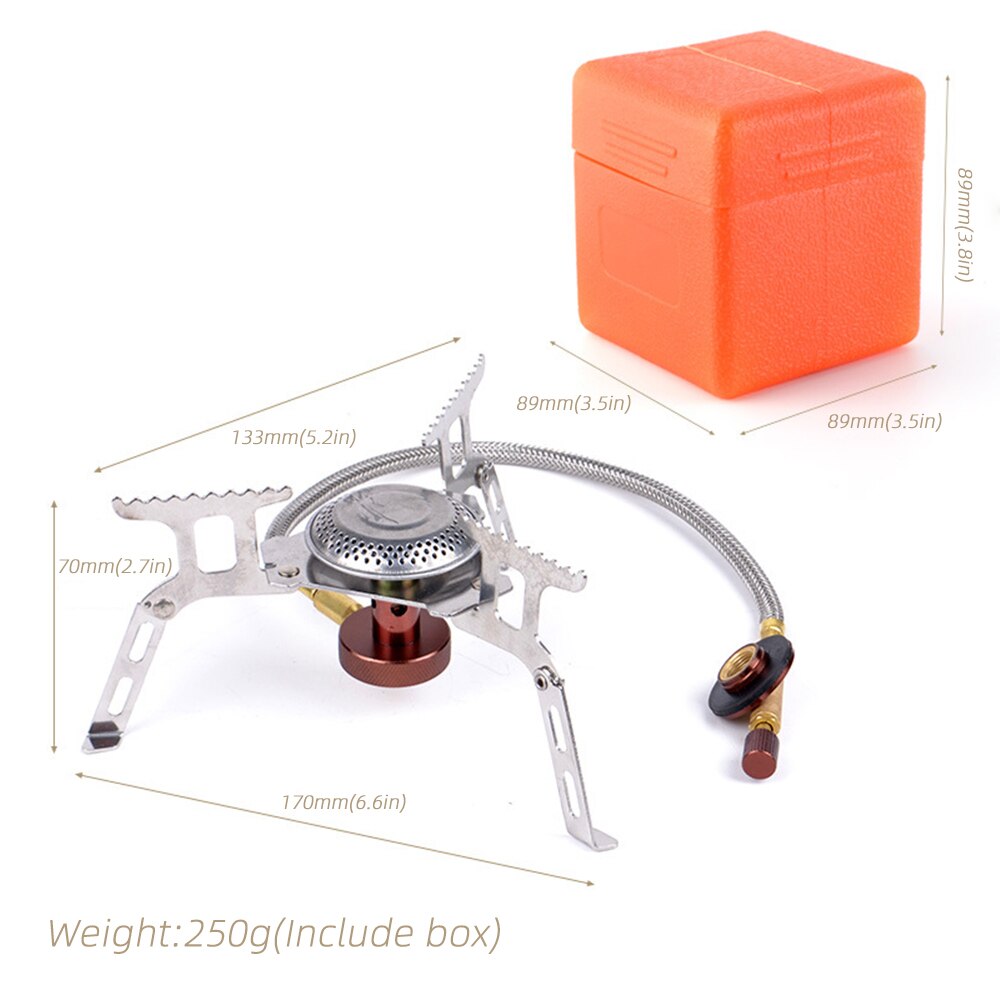 Tête De Réchaud De Camping Portable – Allumage électronique, Acier Inox – Compacte 6,5x7,5 Cm – Pour Pique-nique