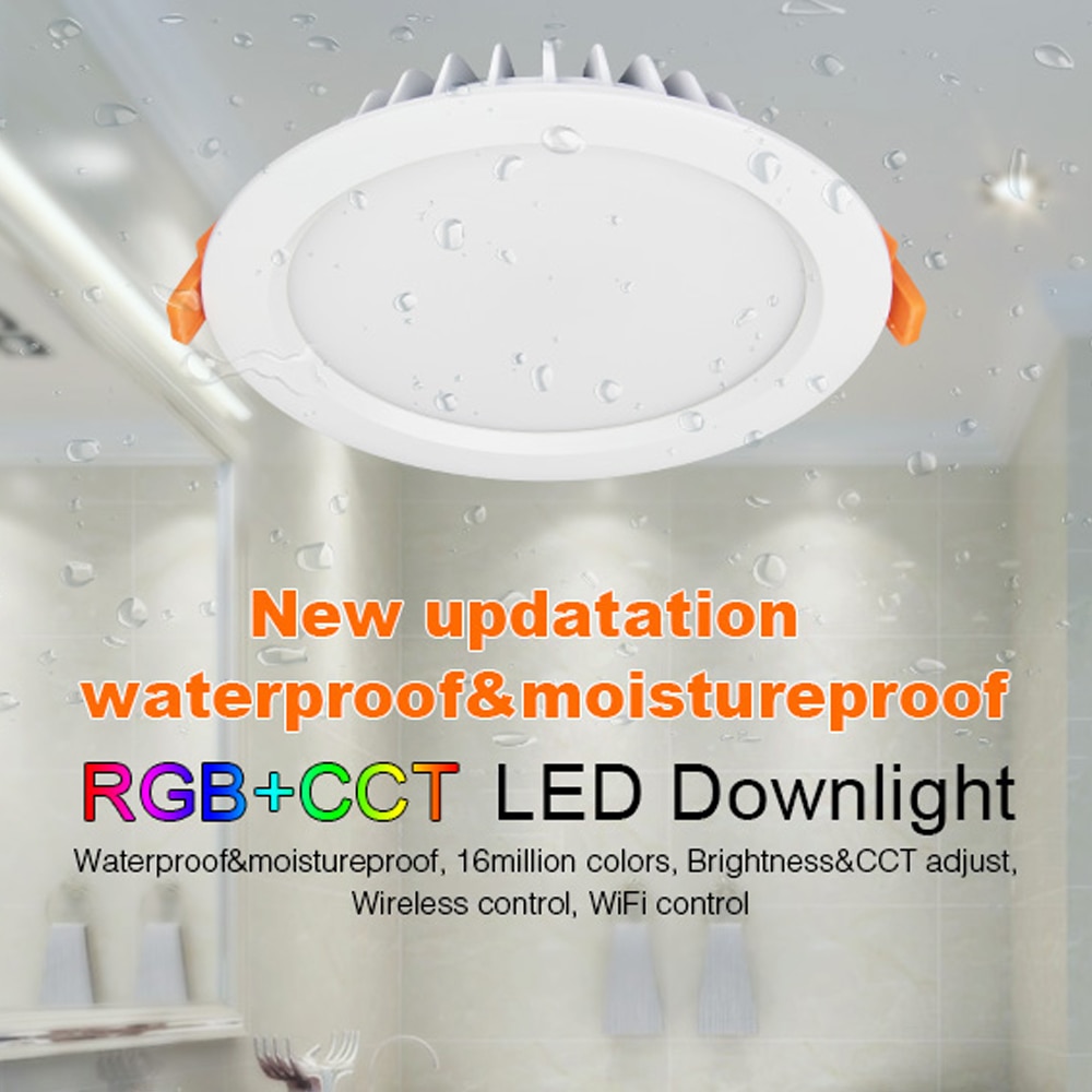 Mi Light LED Panel Lamp 6W 12W 15W RGB CCT (RGB+Warm White/White) led downlight by wifi 2.4G Remote Controller Brightness Dimmer