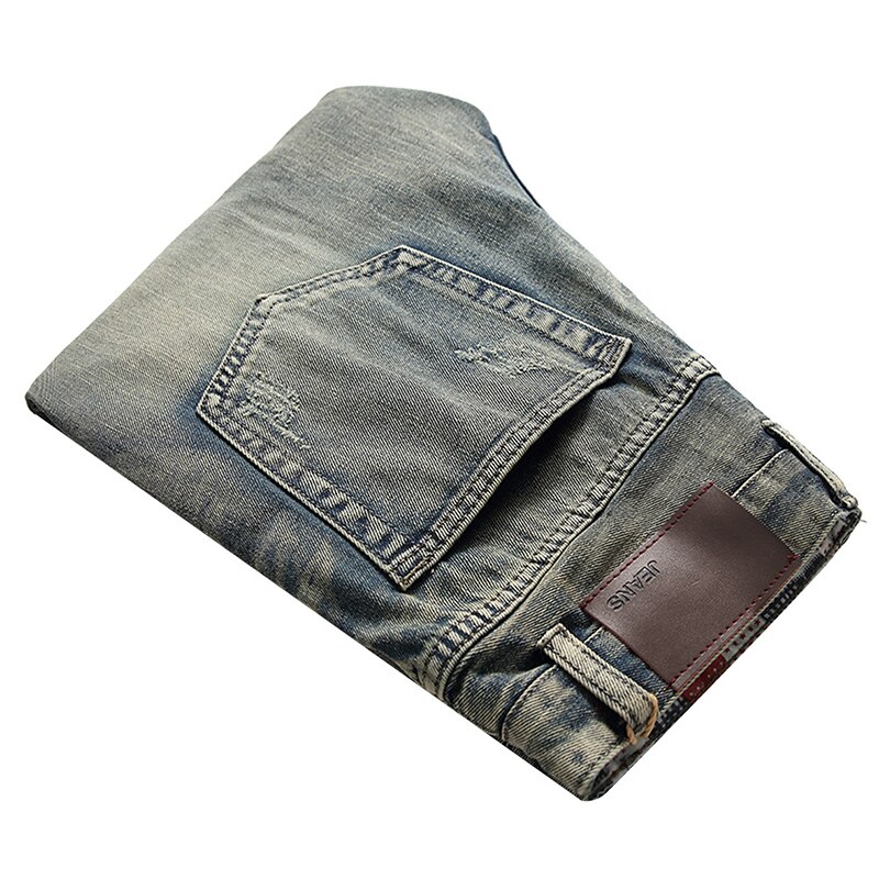 Men Distressed Worn Holes Jeans Pants Denim Jogging Pants Trousers Plus Size Cool Boys Jeans For Male
