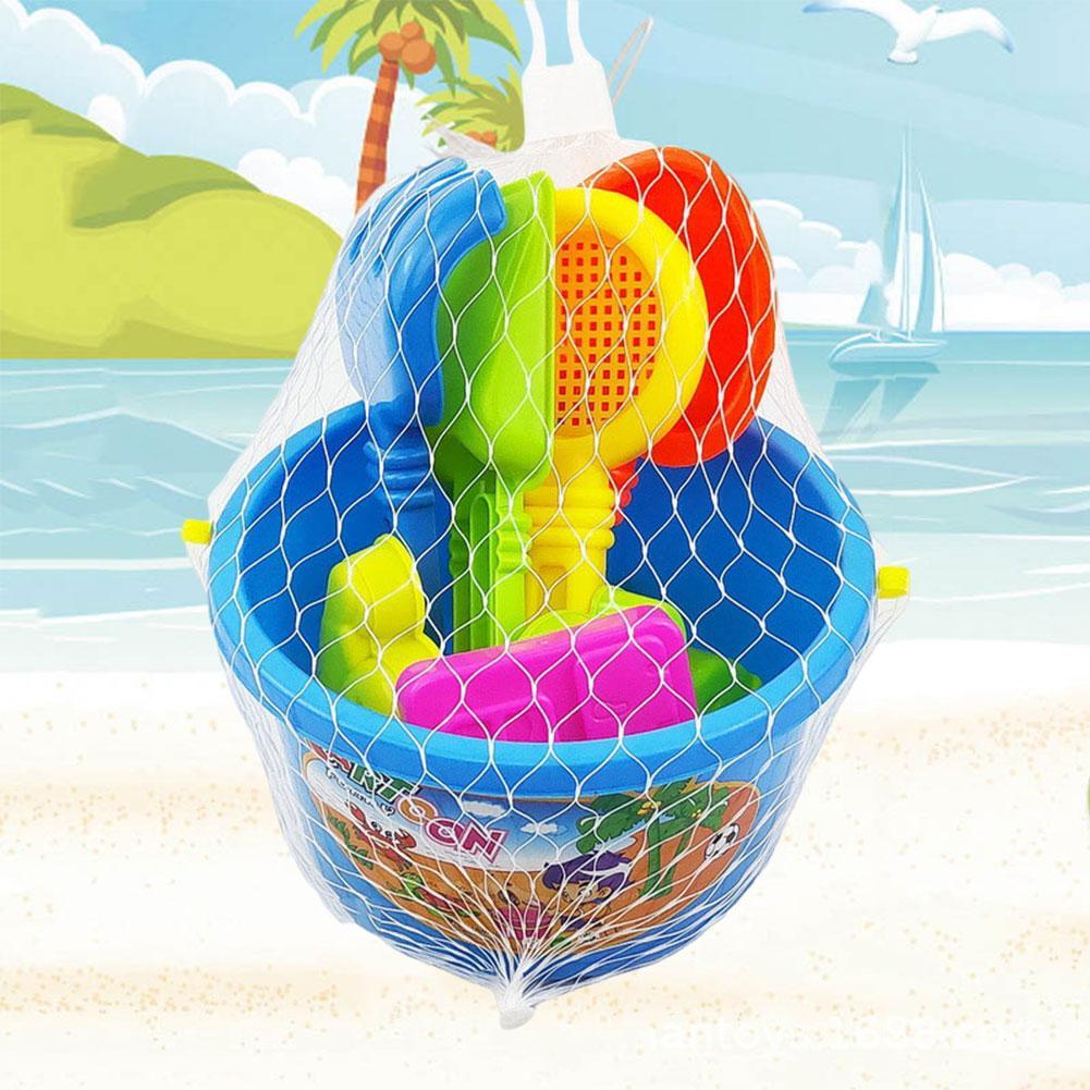 8Pcs/Set Children&#39;s Sand Bucket Set Sand Box Animal Shape Beach Toys Kit Beach Colorful Play Cart Bucket Outdoor Sandbox Toys