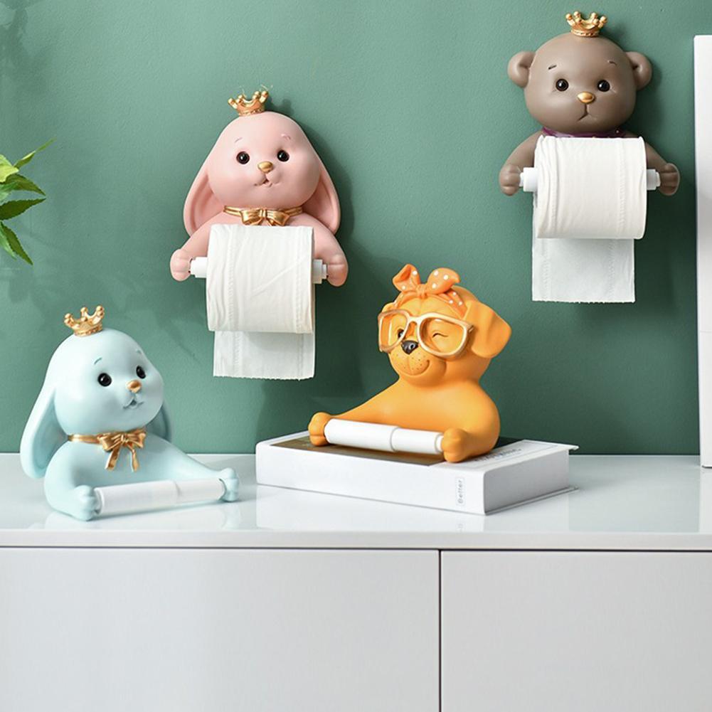 Lustiger Toilettenpapierhalter, Taschentuchrollenhalter, Wandmontage, 3D-Tierständer, Spender, Organizer für Küche, Hotel, Waschraum