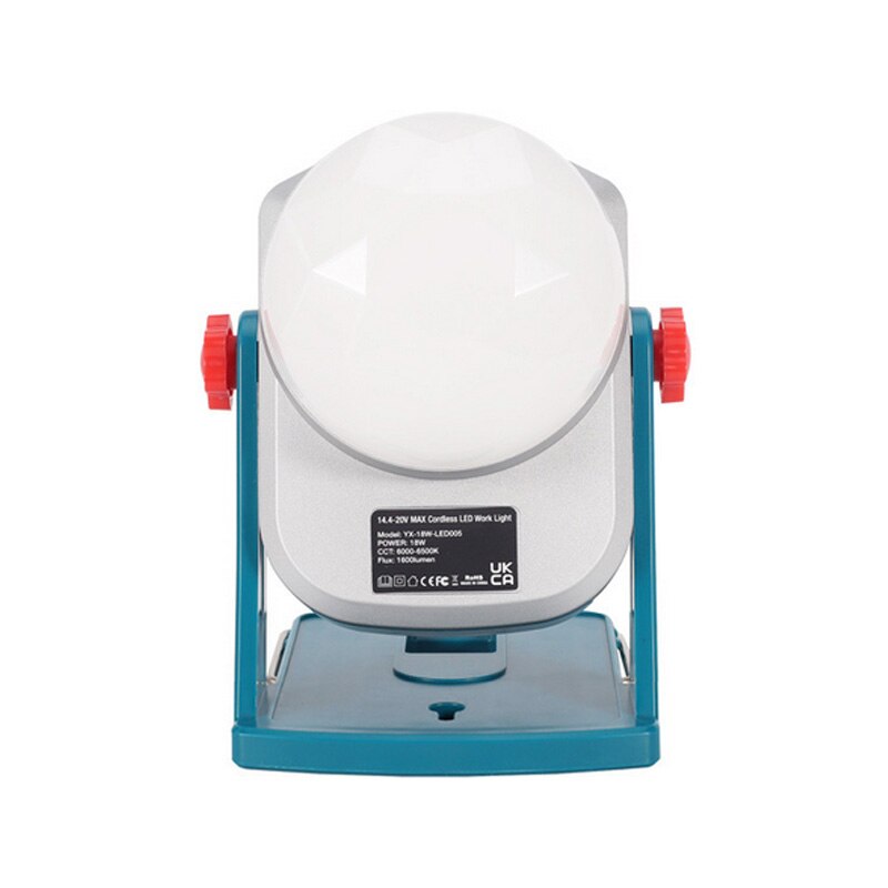 Draagbare 18W Led Lamp Werk Licht Lamp Voor Makita Milwaukee Bosch Dewalt 14.4V/18V Li-Ion Batterij emergency Outdoor Verlichting
