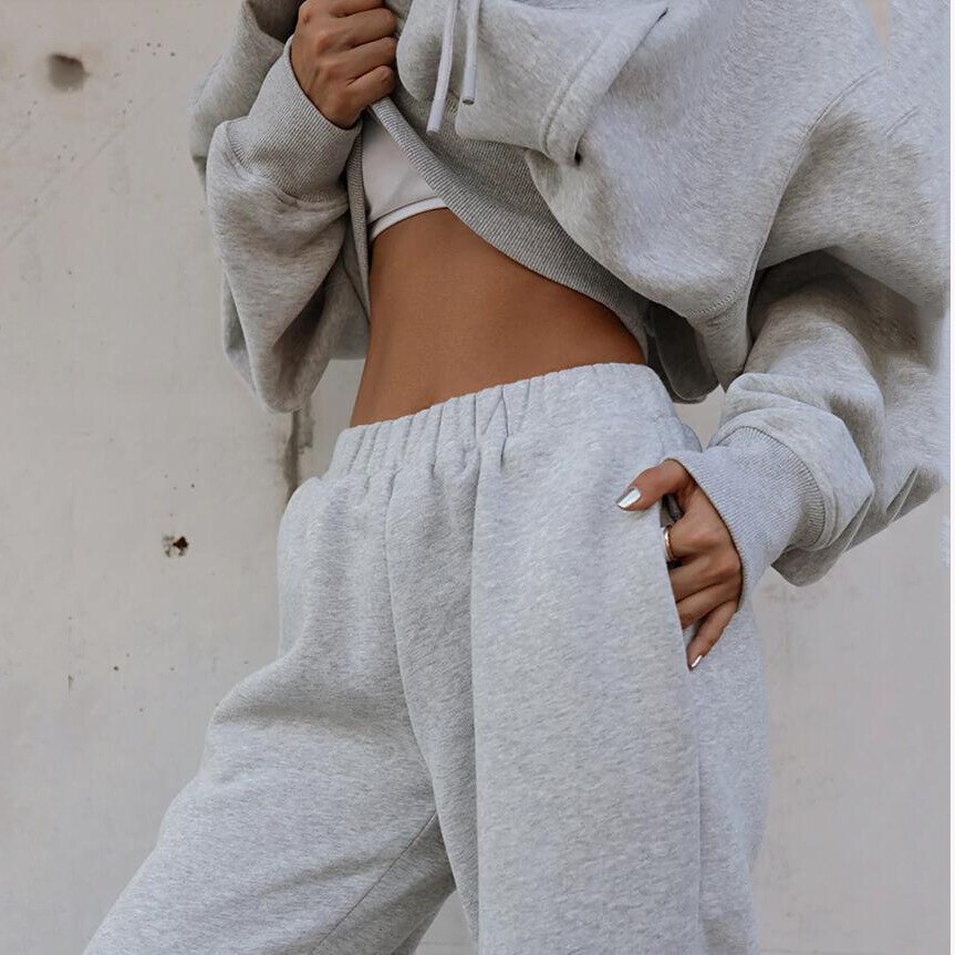 Vrouwen 2 Delige Set Truien + Broek Sportwear Vrouwen Sport Pak Hooded Sweatshirt Set Vrouwelijke Winter Kleding Winter Trainingspak