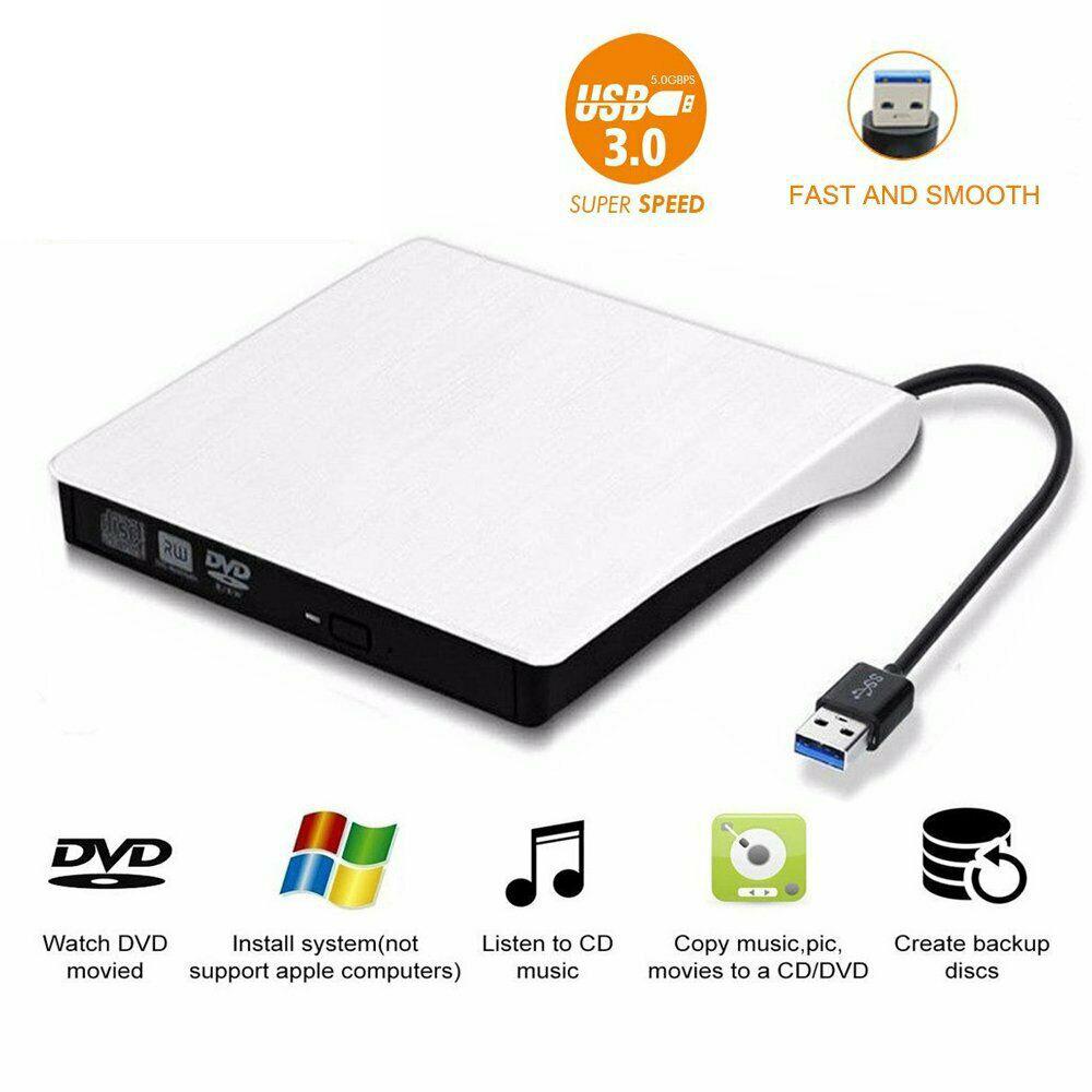 Usb 3.0 dvd-rw drivrutin extern slim dvd ± rw cd-rw brännare spelare writer drive brännare optiska enheter för laptop pc dvd-brännare