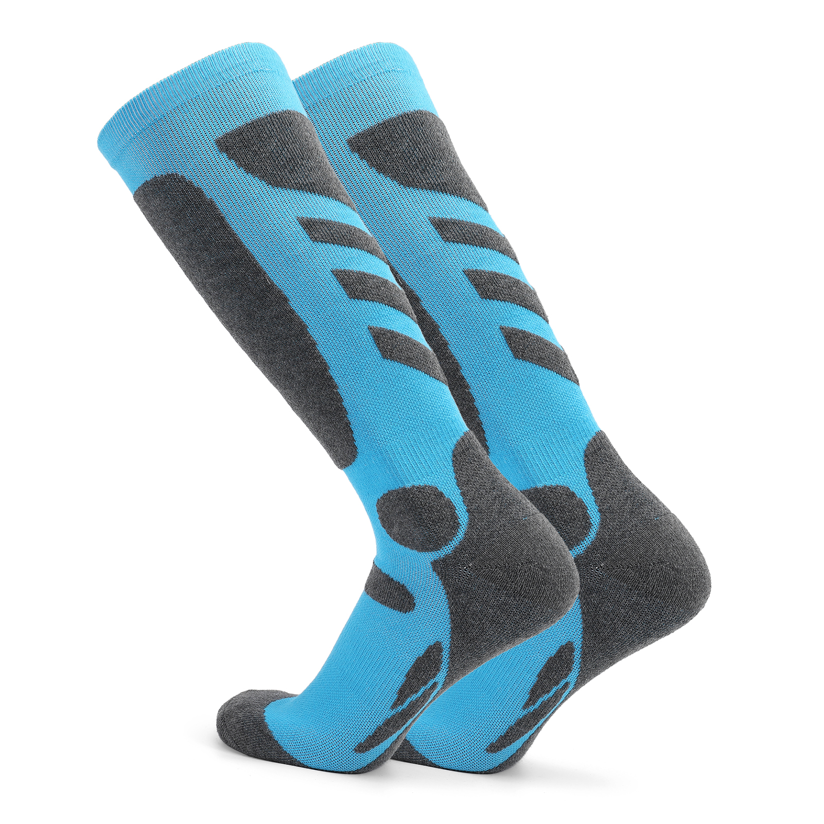 Vrouwen 2 Pairs Professionele Fitness Sokken Dikke Gebreide Winter Athletic Kousen Outdoor Ademend Snelle Droge Warme Sokken: Blauw / L