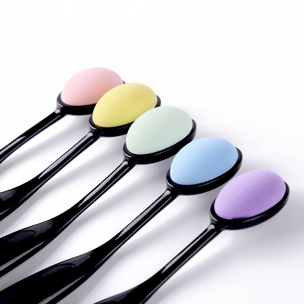 5pcs/lot Soft Oval Sponge Blending Brushes With Caps Drawing Painting Brushes for DIY Scrapbooking Cards Blending Ink Tool