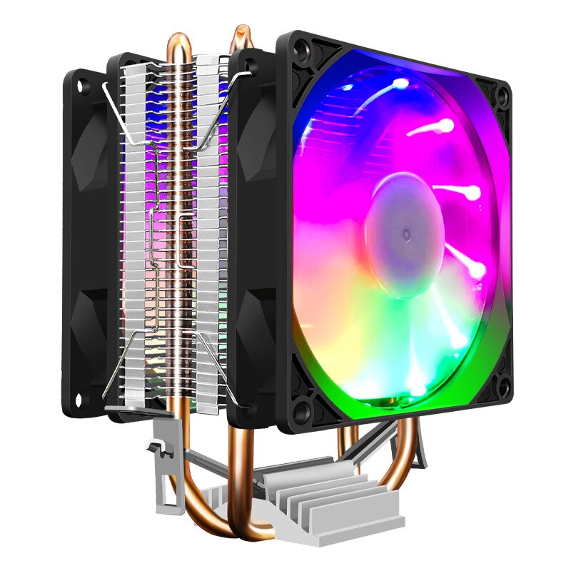 CPU Cooler Cooling Fan 3PIN 4Pin Ventilador Silent for Intel 775 1150 1151 1155 1200 1366 X79 X99 AM3 AM4 Radiator: green