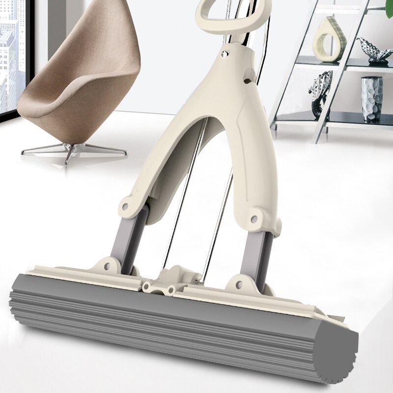 Spons Mop Vouwen Type Huishouden Vloer Schoonmaken Tool Lijm Katoen Mop Telescopische Rvs Staaf Handsfree Wassen Mop r-F