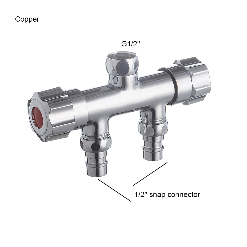 3 Way Filling Valve 1/2'' Male Thread Irrigation Water Tap Diverter Multi-Function Copper/304 Stainless Steel Triangle Valve: B3