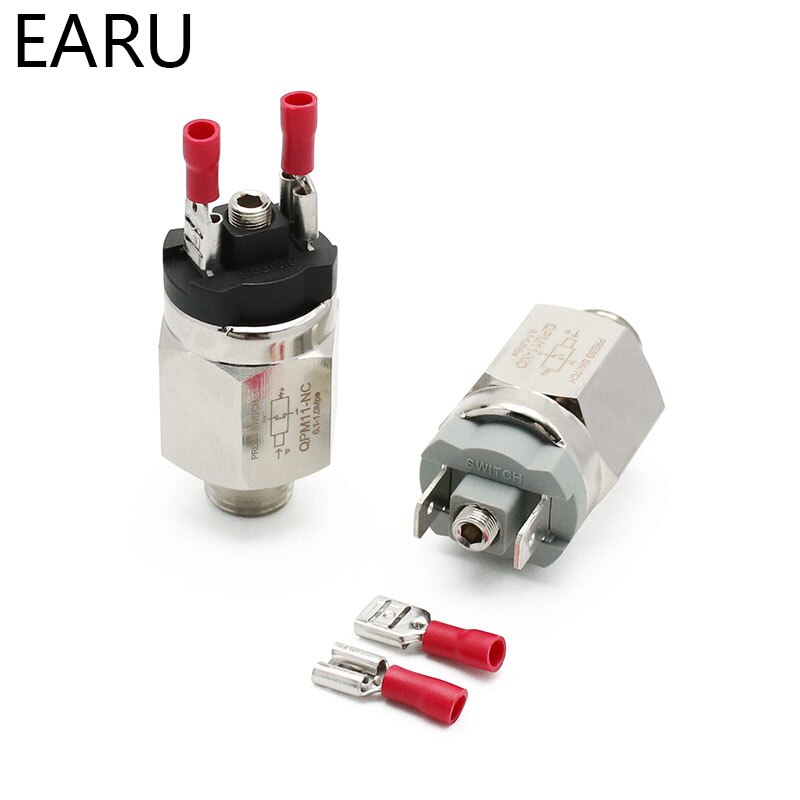 1/4&#39;&#39; Swtich Adjustable QPM11-NC / QPM11-NO Air Pressure Switch Wire External Thread Nozzle Pressure Controller Sensor Pnumatic