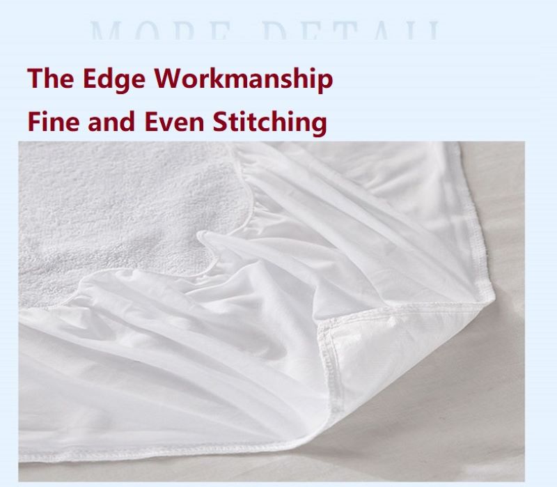 100% Katoen Badstof Matrashoes Wit Effen Kleur Waterdichte Matrashoes Voor Hotel Zacht Bed Pad Protector Geen Kussensloop