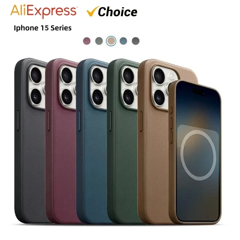 Originele Apple 15 Case Finewoven Magsafe Case Voor Iphone 15 Pro Max 15 Plus Case Draadloos Opladen Vallen Magnetische Beschermhoes