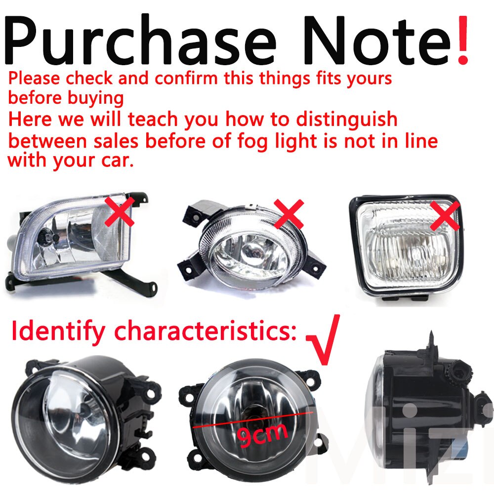 Fog Lights for Nissan Note E11 Navara D40 Pathfinder R51 Armada Frontier Xterra Titan Leaf Terrano Fog Light Headlight Fog Lamp