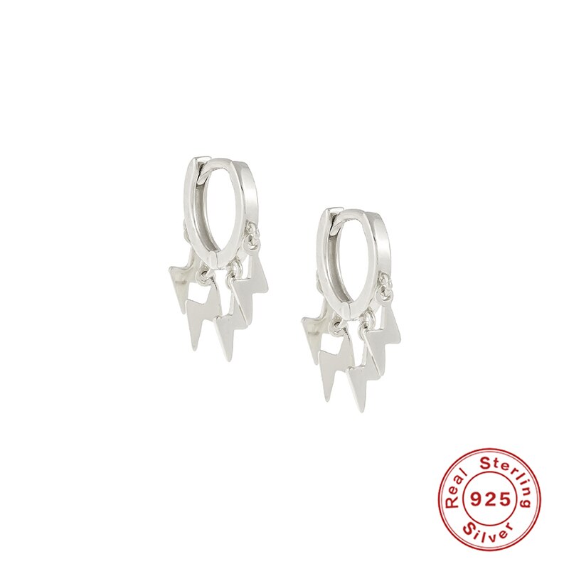 Inmaker Creatieve Glossy Mini Lightning Oorringen Voor Vrouwen Mannen 925 Sterling Zilveren Oorbellen Sieraden Boucle D' Oreille
