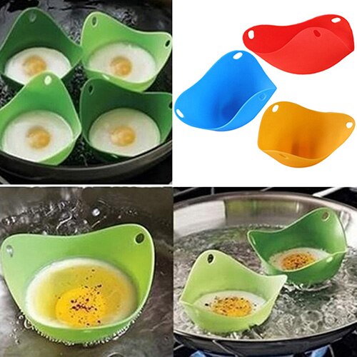 Silikon egg poacher kokk posjer pods kjøkkenverktøy baking kokekar posjert kopp