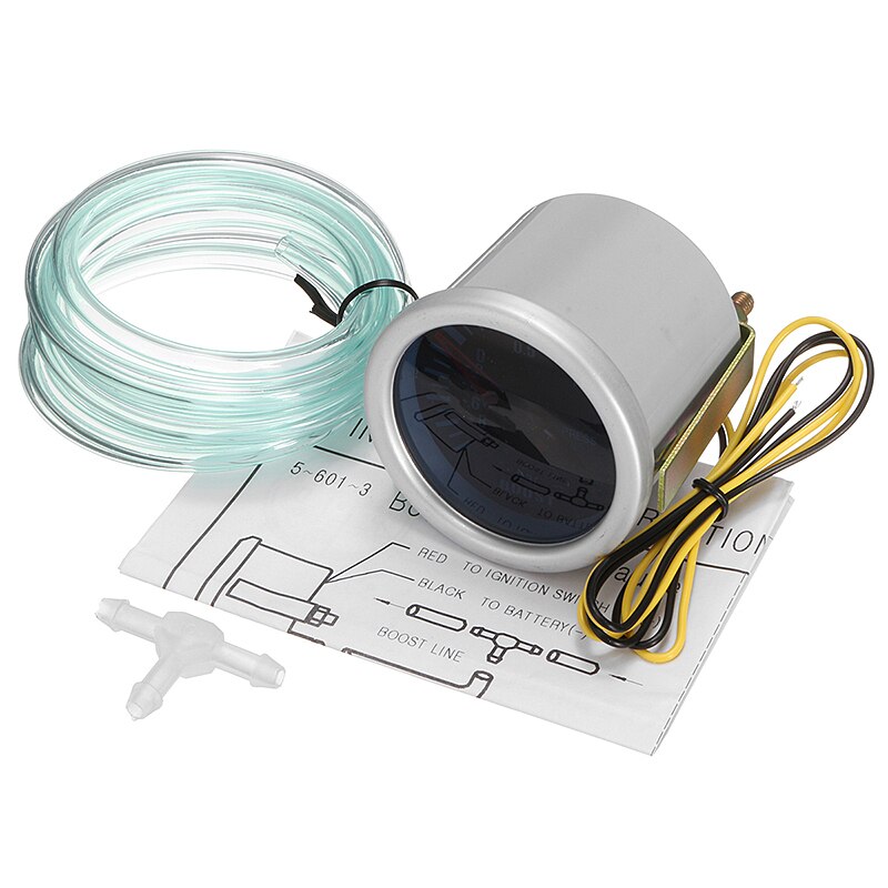 2" 52MM Auto Turbo PSI Smoke Dial Blue LED Light Gauge