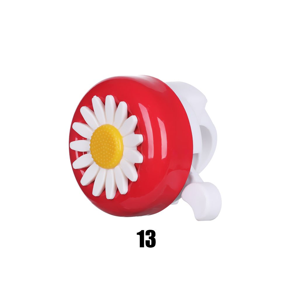 Timbre de bicicleta divertido para niños, bocina de bicicleta con flor de Margarita, anillo de Ciclismo de seguridad para niñas, Alarma para manillares, campana de bicicleta multicolor: Púrpura