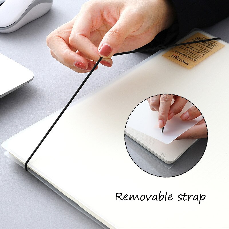 A5 Spiral Transparent Cover Notebook Papelaria Stationery Small Diary Notepad Dotted Grid Blank Planner Agendas School