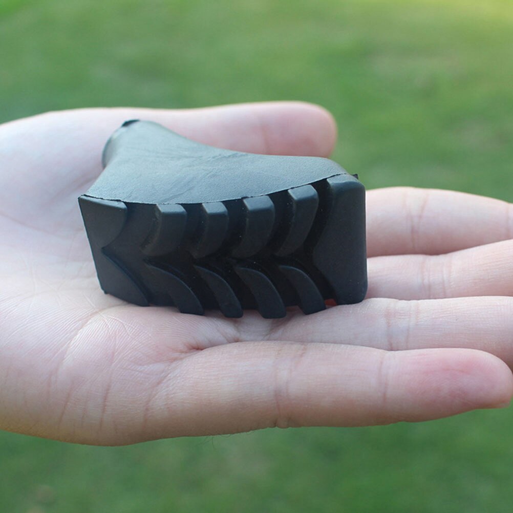 8pcs Walking Sticks Plastic Tips Covers Plastic Crutch Foot Covers Climbing Supplies (Black)