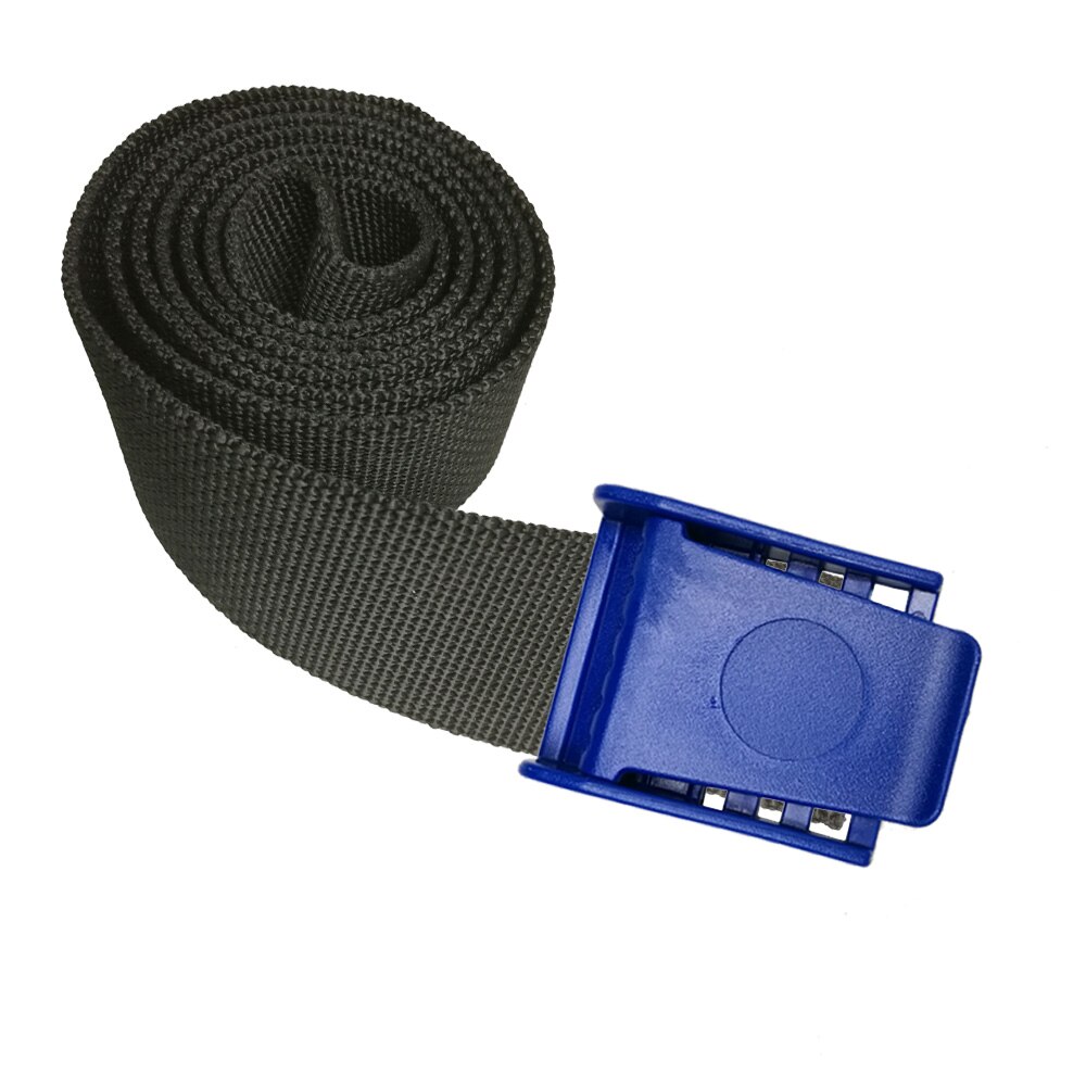 1.5M Strong Durable Replacement Webbing Waist Belt for Backplate Scuba Diving Weight Belt: Blue Head Black Belt