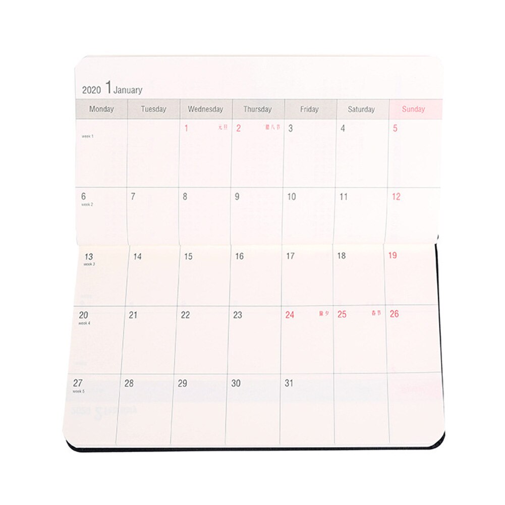 År kalender månedsplanlægger måneder dagbog læder notesbog personlig dagsorden planlægger arrangør business kontor papirvarer