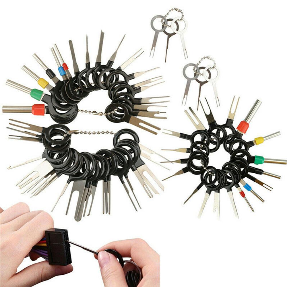 Herramienta de extracción de terminales de coche, Kit de Extractor de conectores de enchufe de cable, Pin de liberación, herramientas de reparación de enchufes de coche, 60 piezas