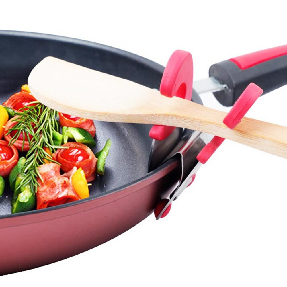 Nuttig Lepel Pot Clips Rest Scoop Pollepel Houder Handige Spatel Pot Clip Tang Houder Voor Pan Lepel Keuken Koken Opslag tool