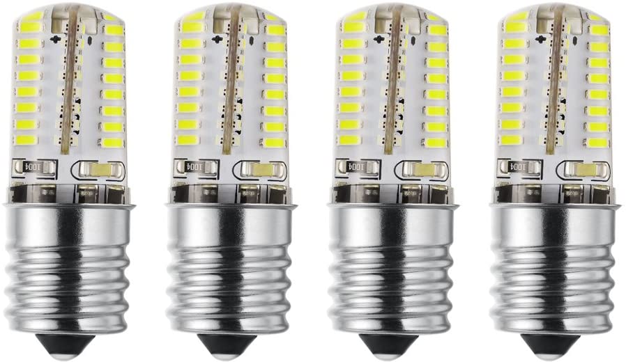 Ampoules LED E17 à culot variable 110V 3W, 30W, blanc 6000K, équivalent ampoule halogène, équipement de four, paquet de 4