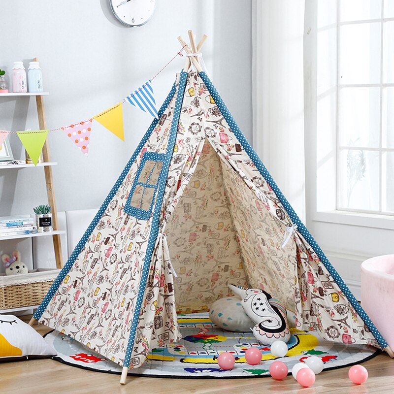 Winter Portable Children's Tent Teepee Tent toys For girls Kids Tipi Play House Wigwam For Children Kids Tents outdoor sports: Color only Tent / 1.6m