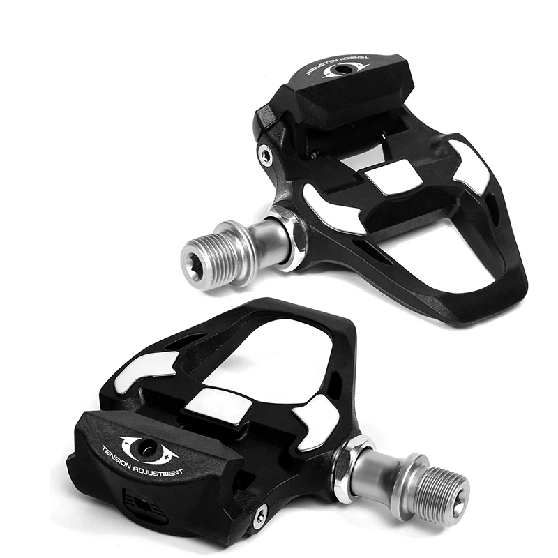 BUCKLOS R8000 Rennradpedale Klicklose Fahrradplattformpedale für SPD Klampe Selbstsichernde Fahrradpedale Kies Rennradteil: Weiß