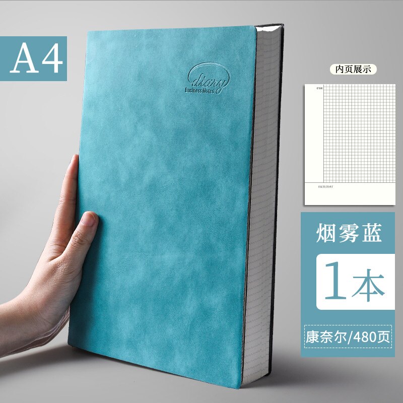 Notesbog  a4 fortykket stor virksomhed super tykt gitter blankt gitter dagbog cuaderno notesbøger og tidsskrifter libretas zeszyt caderno: Blå cornel
