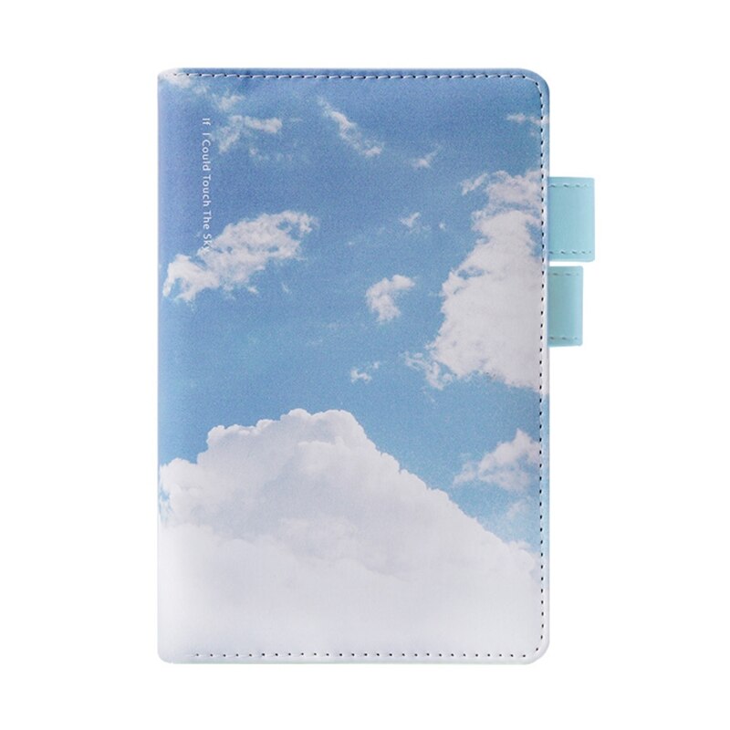 Multicolors Notebook A6 PU Blue Sky Cloud Notebook Diary Personal Planner Eye Protection Writing Paper Office Suppply: Burgundy