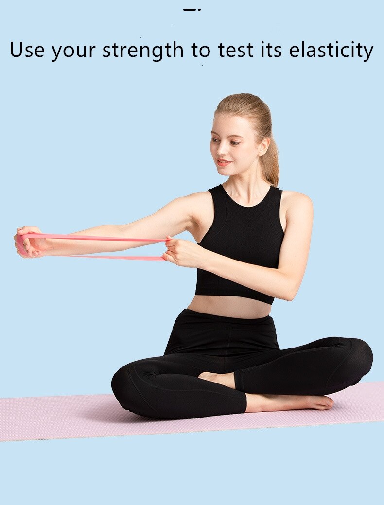 5 pièces bandes de résistance de Yoga étirement boucle en caoutchouc exercice équipement de Fitness musculation corps Pilates musculation