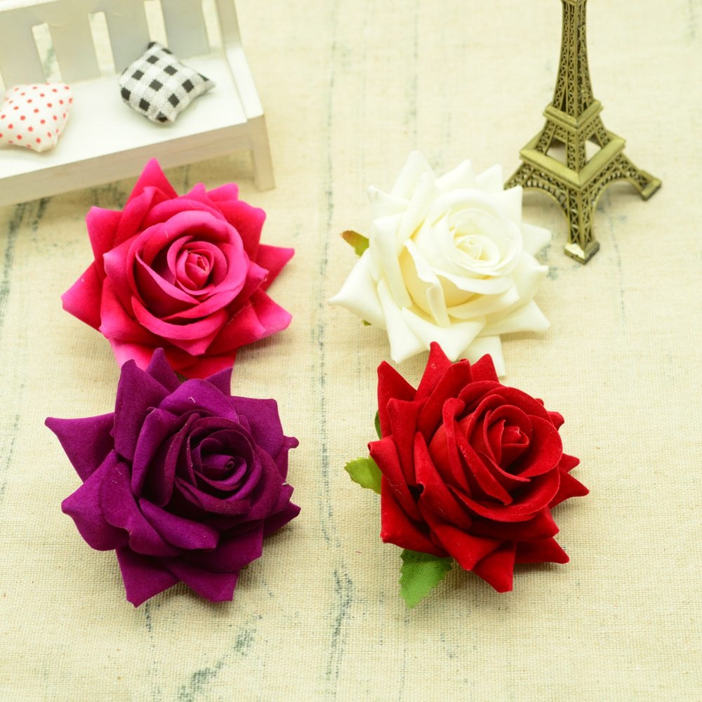 30/100PCS Kunstbloemen voor Kerst Woondecoratie Bruiloft Bruids Accessoires DIY Krans Een Cap Zijden rozen