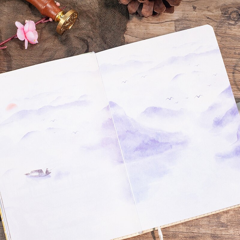 Hardcover Creativity Chinese Style Notebook School Supplies Stationery Notepad Diary Book Weekly Planner Daily Work Journal