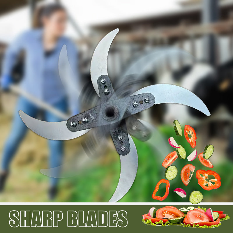 Household Farming Grass Shredder Knife Blades,Manual Chaff Cutter Blades Home Feed 12mm Inner Hole Adjustable Thickness Blades