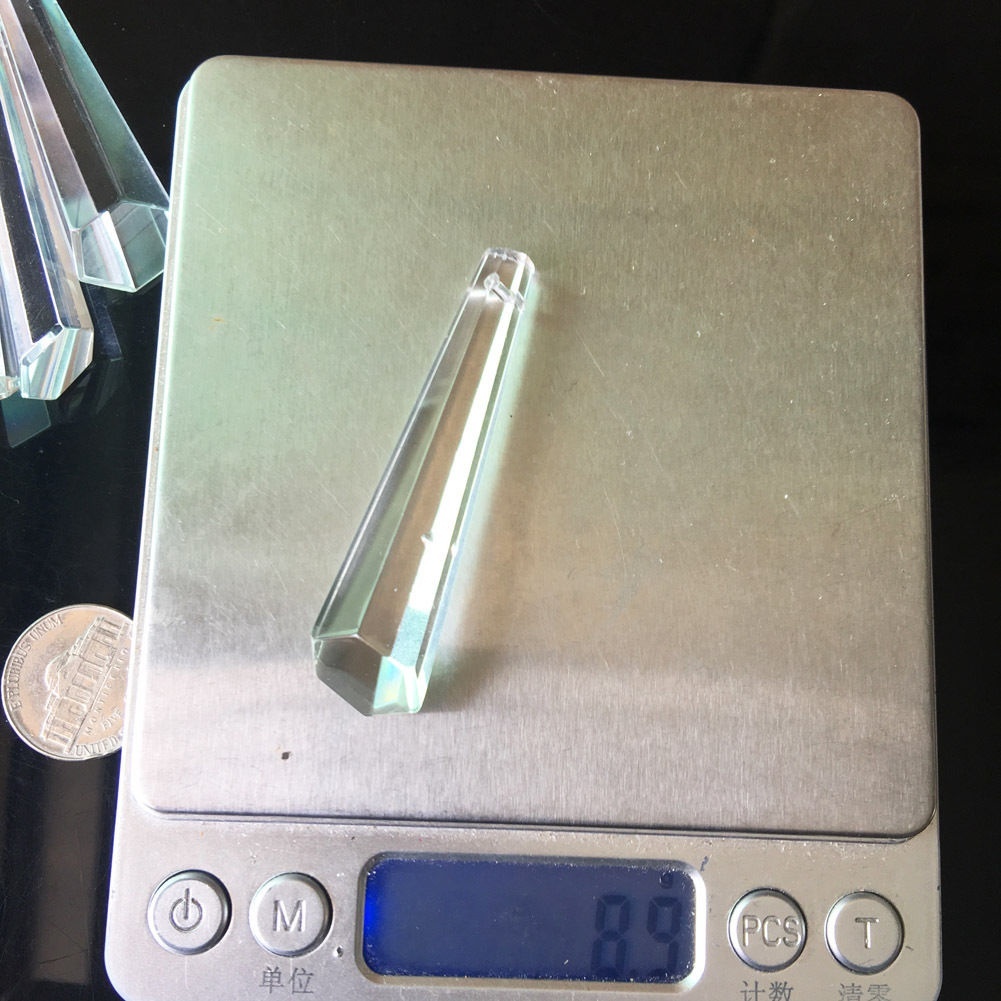 5pc sekskantet glas istapp krystal prisme feng shui hængende prisme vedhæng lysekrone krans del diy håndværk forsyning 63mm 2.5in