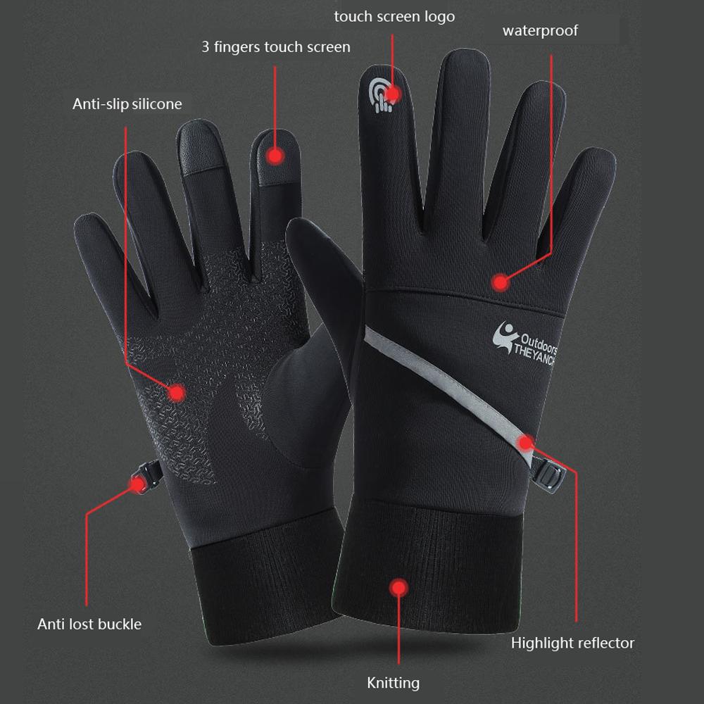 Longkeeper winter fiets handschoenen heren touchscreen warme handschoenen met lange vingers waterdicht outdoor skiën wanten guante luvas