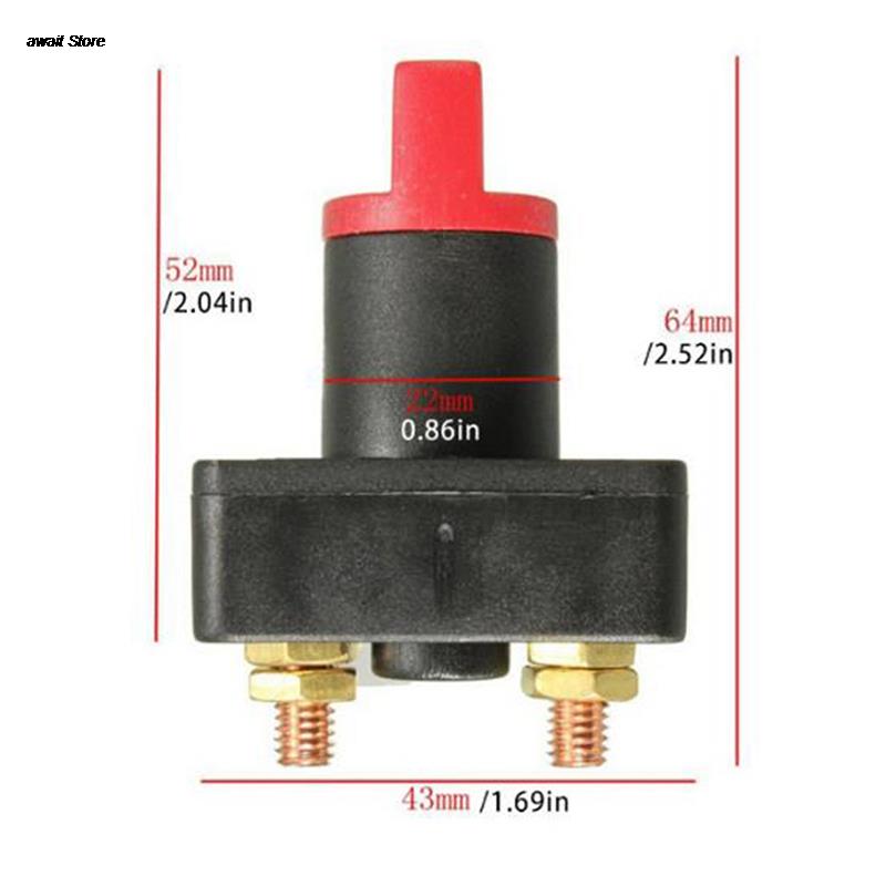 Aislador de batería para coche, desconexión rotativa, interruptor de apagado y apagado, 12V, 100A