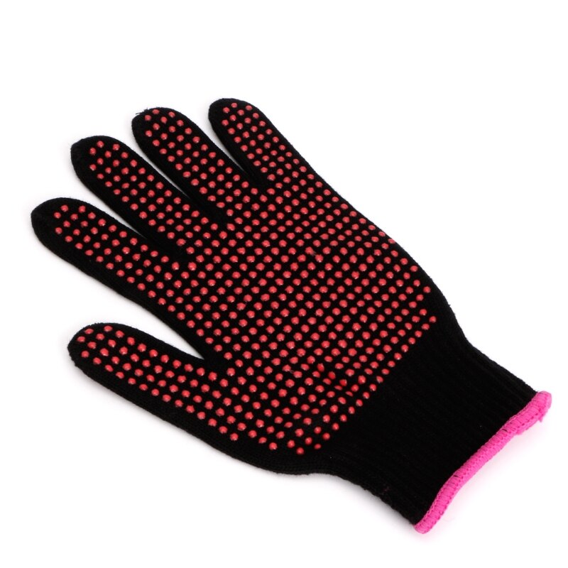 1 Pc Hair Straightener Curling Tong Hairdressing Heat Resistant Finger Gloves