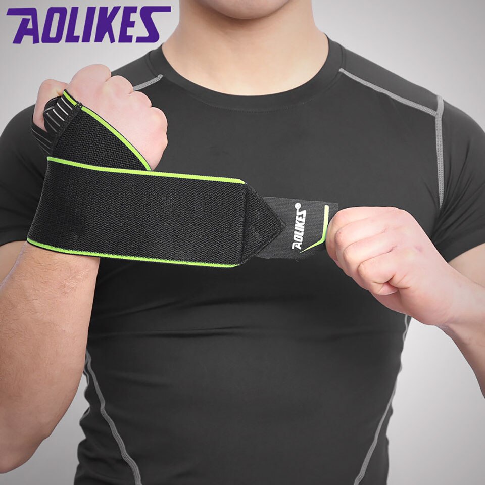 AOLIKES 1PCS Fitness Elastic Wristband Adjustable Sports Wrist Support Weight Lifting Support Band Open Wrist Rest